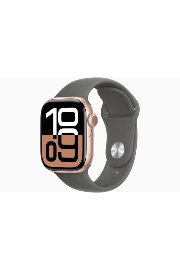 Watch Series 10 GPS + Cellular 46mm Rose Gold Aluminum Case with Plum Sport Loop