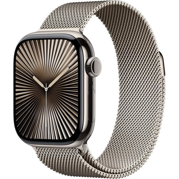 Pre-Owned Apple Watch Series 10 (GPS+LTE) 46MM Natural Titanium Case Milanese Loop