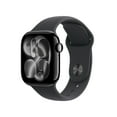 thumbnail image 1 of Apple Watch Series 11 [GPS 42mm] Smartwatch with Jet Black Aluminum Case with Black Sport Band - S/M, 1 of 10