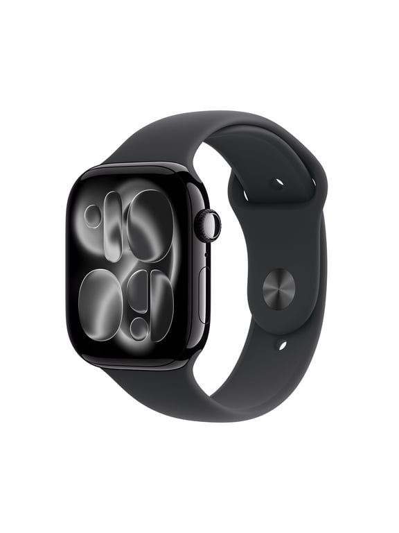 Watch Series 11 [GPS 46mm] Smarwatch with Jet Black Aluminum Case with Black Sport Band - M/L