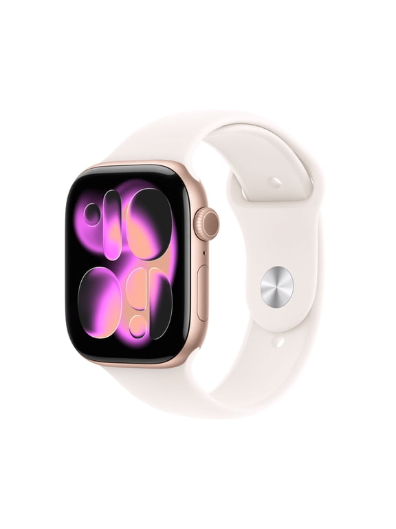 Watch Series 11 [GPS 46mm] Smarwatch with Rose Gold Aluminum Case with Light Blush Sport Band - M/L