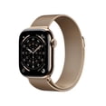 thumbnail image 1 of Apple Watch Series 11 [GPS + Cellular 42mm] Smartwatch with Gold Titanium Case with Gold Milanese Loop, 1 of 7