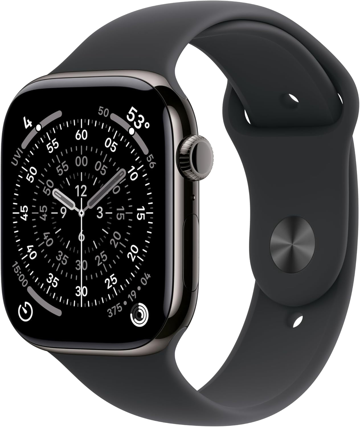 Slate Titanium Case with Black Sport Band