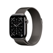 Apple Watch Series 11 [GPS + Cellular 42mm] Smartwatch with Slate Titanium Case with Slate Milanese Loop