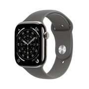 Apple Watch Series 11 GPS + Cellular 46mm Natural Titanium Case with Stone Gray Sport Band - S/M