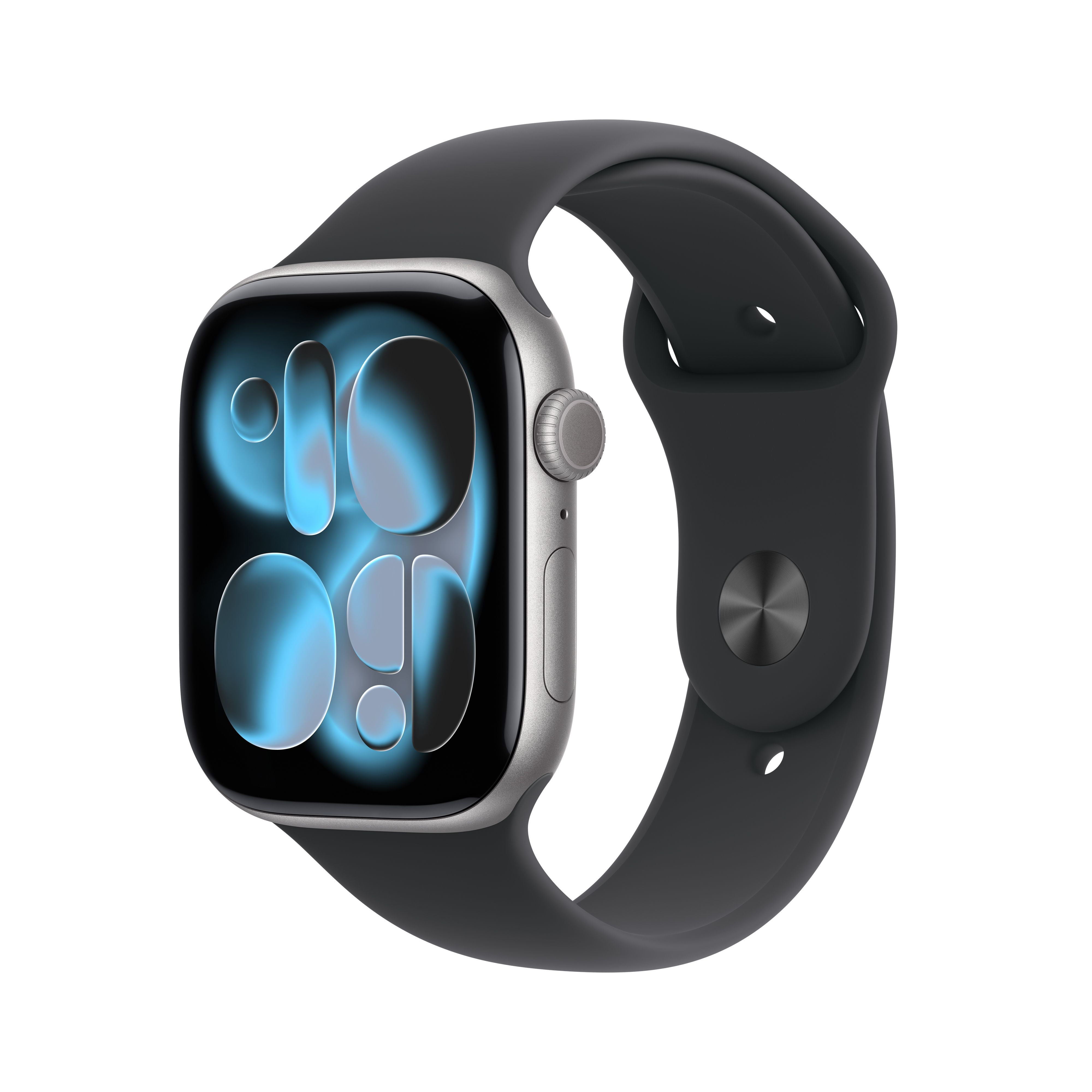 Apple Watch Series 11 GPS + Cellular 46mm Space Gray Aluminum Case with Black Sport Band - S/M