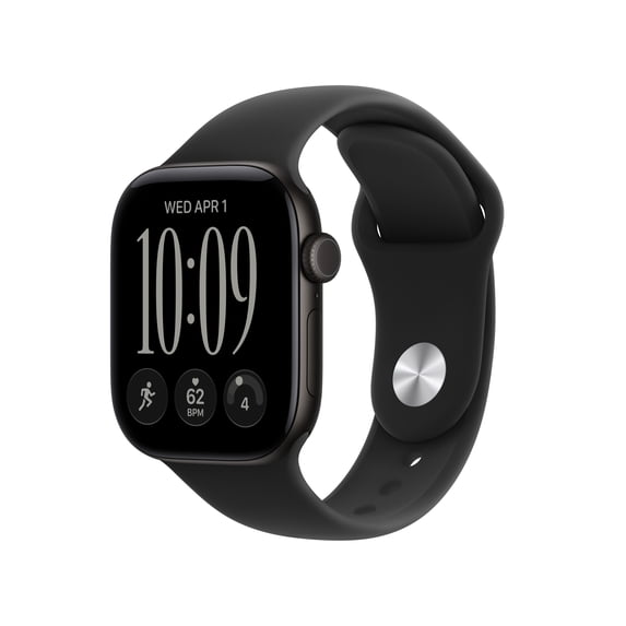 Apple Watch Series 12 GPS 42mm Black Aluminum Case with Black Sport Band - M/L