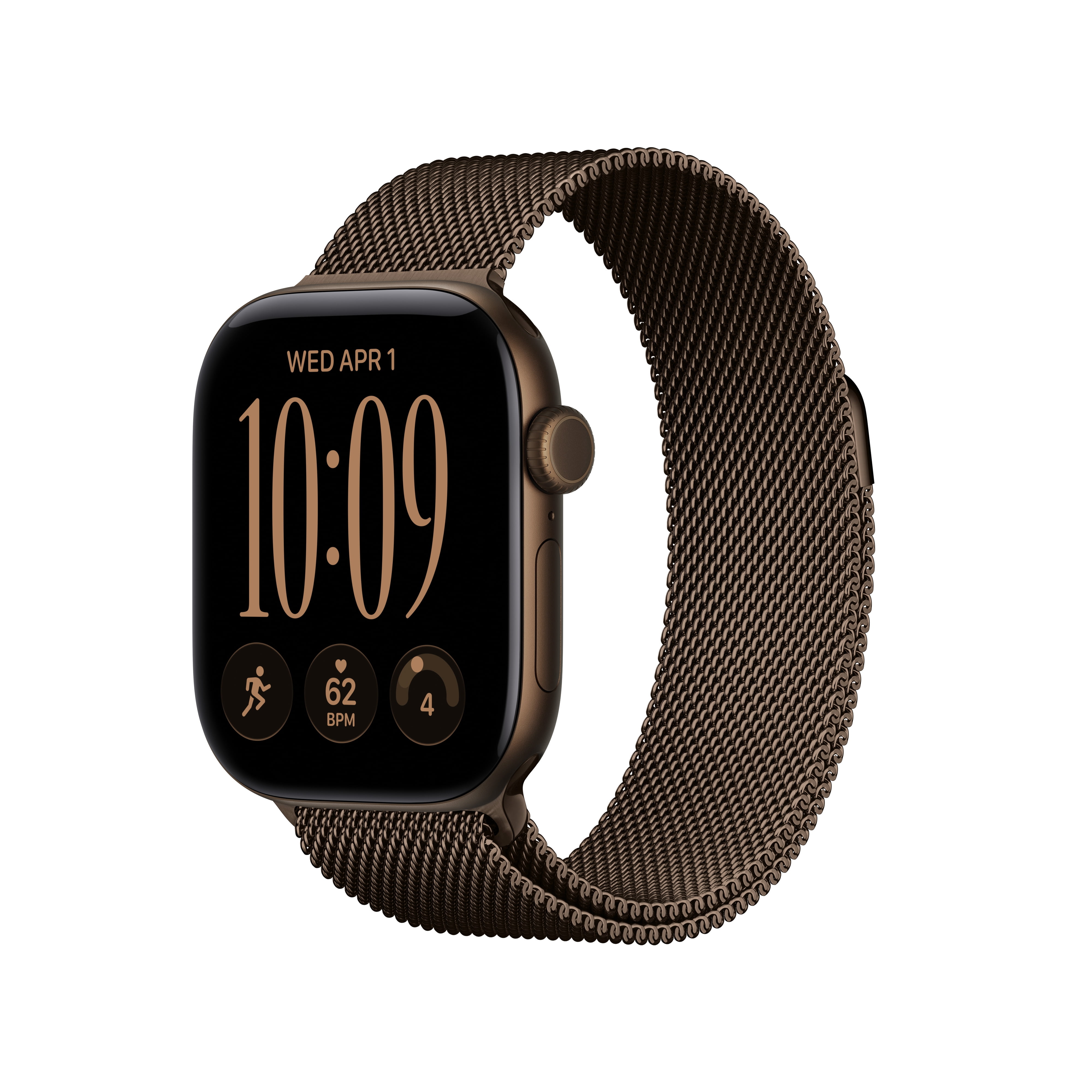 Apple Watch Series 12 GPS 42mm Dark Bronze Aluminum Case with Dark Bronze Milanese Loop
