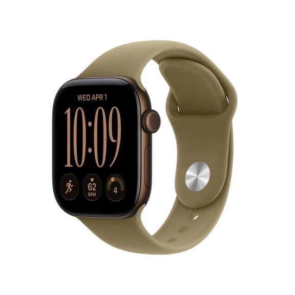 Apple Watch Series 12 GPS 42mm Dark Bronze Aluminum Case with Olive Sport Band - S/M
