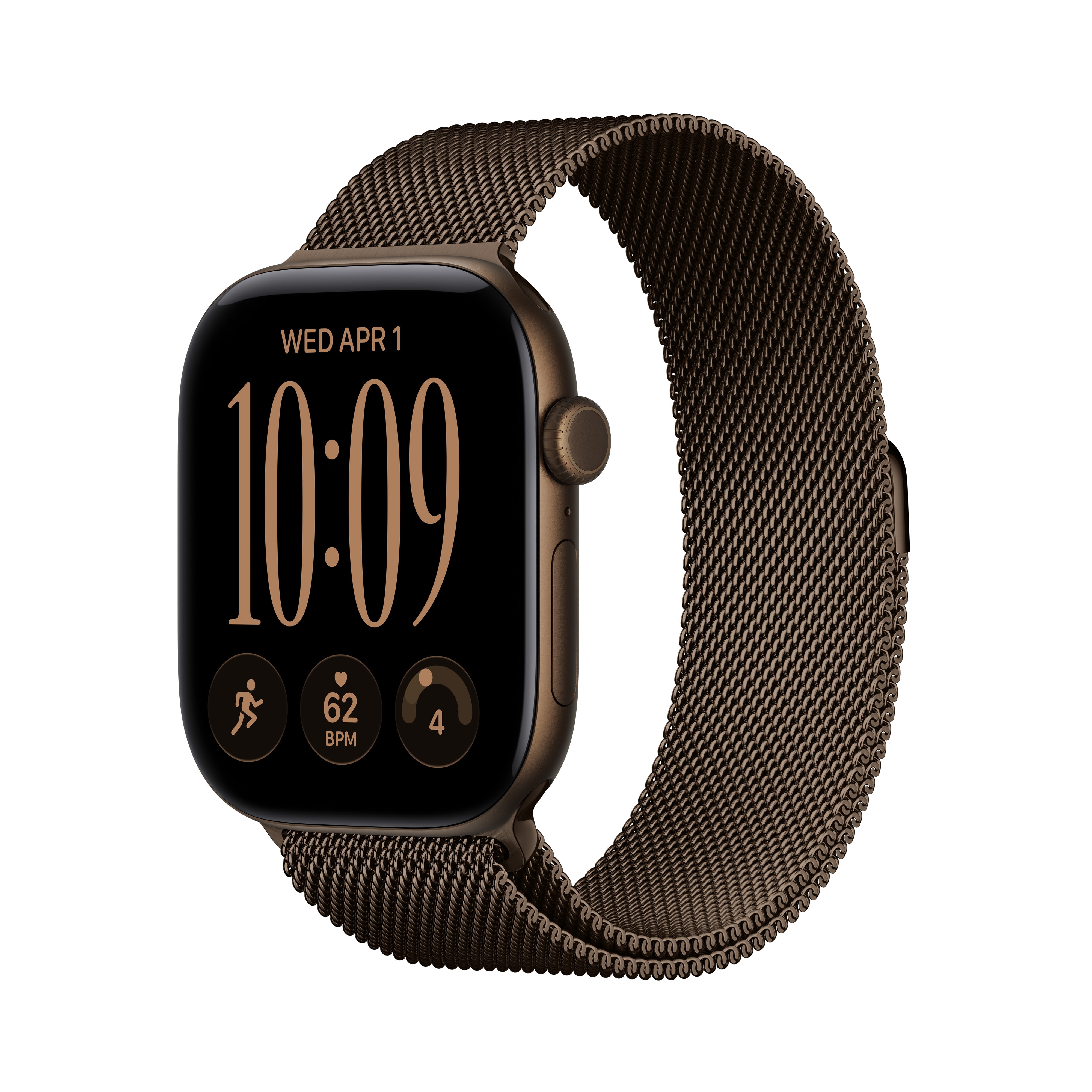 Apple Watch Series 12 GPS 46mm Dark Bronze Aluminum Case with Dark Bronze Milanese Loop - M/L