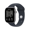 thumbnail image 1 of Apple Watch Series 12 GPS 46mm Space Gray Aluminum Case with Navy Blue Sport Band - M/L, 1 of 11