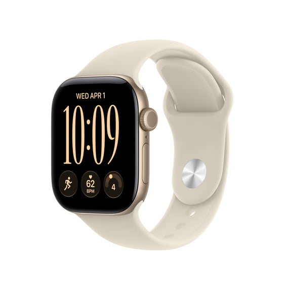 Apple Watch Series 12 GPS + Cellular 42mm Light Gold Aluminum Case with Sand Sport Band - M/L