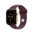 thumbnail image 1 of Apple Watch Series 12 GPS + Cellular 42mm Radiant Gold Titanium Case with Burgundy Sport Band - S/M, 1 of 11