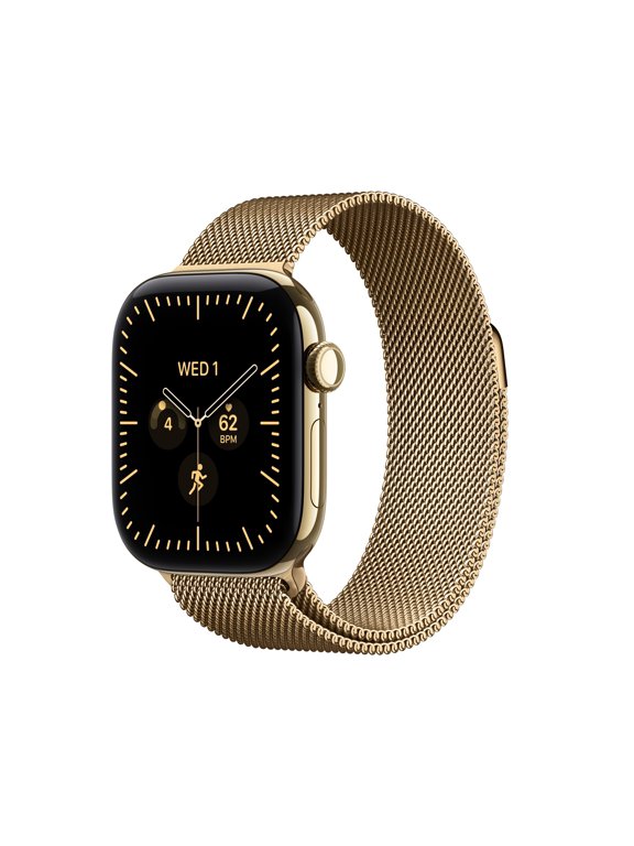 Watch Series 12 GPS + Cellular 42mm Radiant Gold Titanium Case with Radiant Gold Milanese Loop