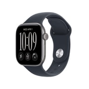Watch Series 12 GPS + Cellular 42mm Space Gray Aluminum Case with Navy Blue Sport Band - M/L