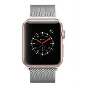 Restored Apple Watch Series 2 - 38mm, WiFi - Rose Gold with Silver Milanese Loop - (Refurbished)