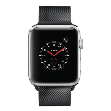 Restored Apple Watch Series 2 - 38mm, WiFi - Silver with Black Milanese Loop - (Refurbished)