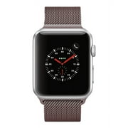 Pre-Owned Apple Watch Series 2 - 38mm, WiFi - Silver with Brown Milanese Loop