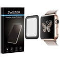 thumbnail image 1 of Apple Watch Series 2 42 mm [2-PACK] SWEZER FULL COVER Tempered Glass Screen Protector, Curved Edge Design, Edge-To-Edge Protection [Black], 1 of 4