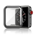 thumbnail image 1 of for Apple Watch Series 3/2/1 38mm Screen Protector Case, PC Hard Cover with Tempered Glass Film Ultra-Thin Slim Fit Scratch Resistant Protective Bumper for iWatch 38mm Accessories, Gray, 1 of 7