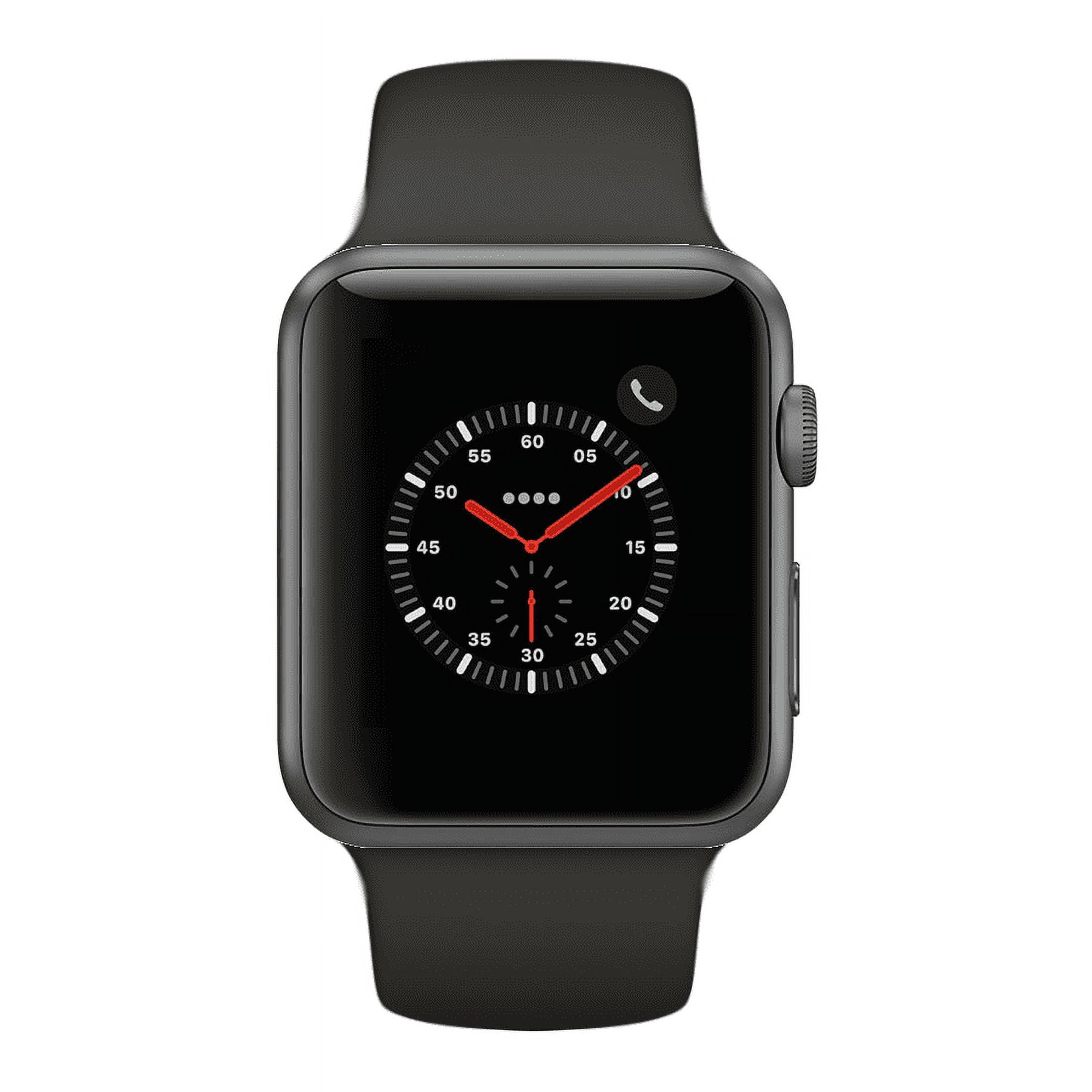Apple Watch Series 3 38MM GPS Cellular Space Gray Aluminum Case Space Gray Sport Band Non Retail Packaging Walmart