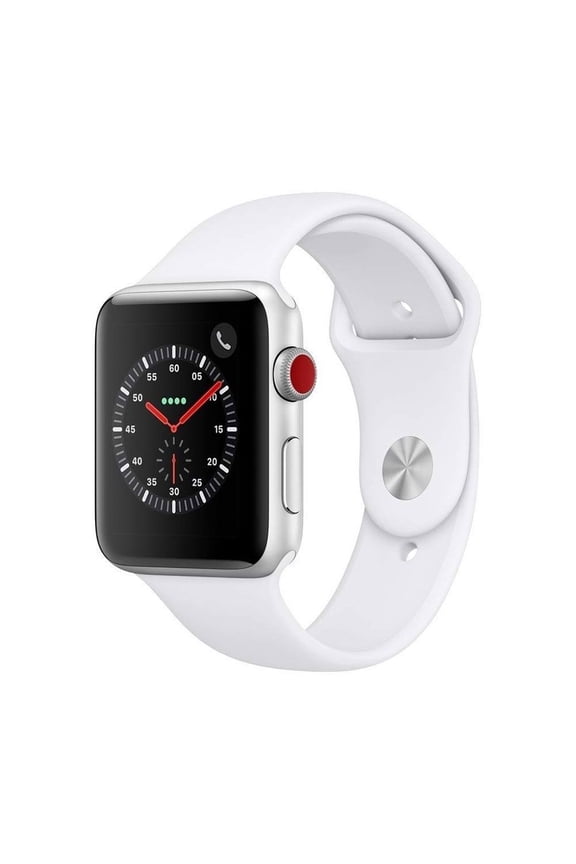 Restored Apple Watch Series 3 38mm GPS + Cellular 4G LTE Smart Watch, 18 Hour Battery Life, Silver
