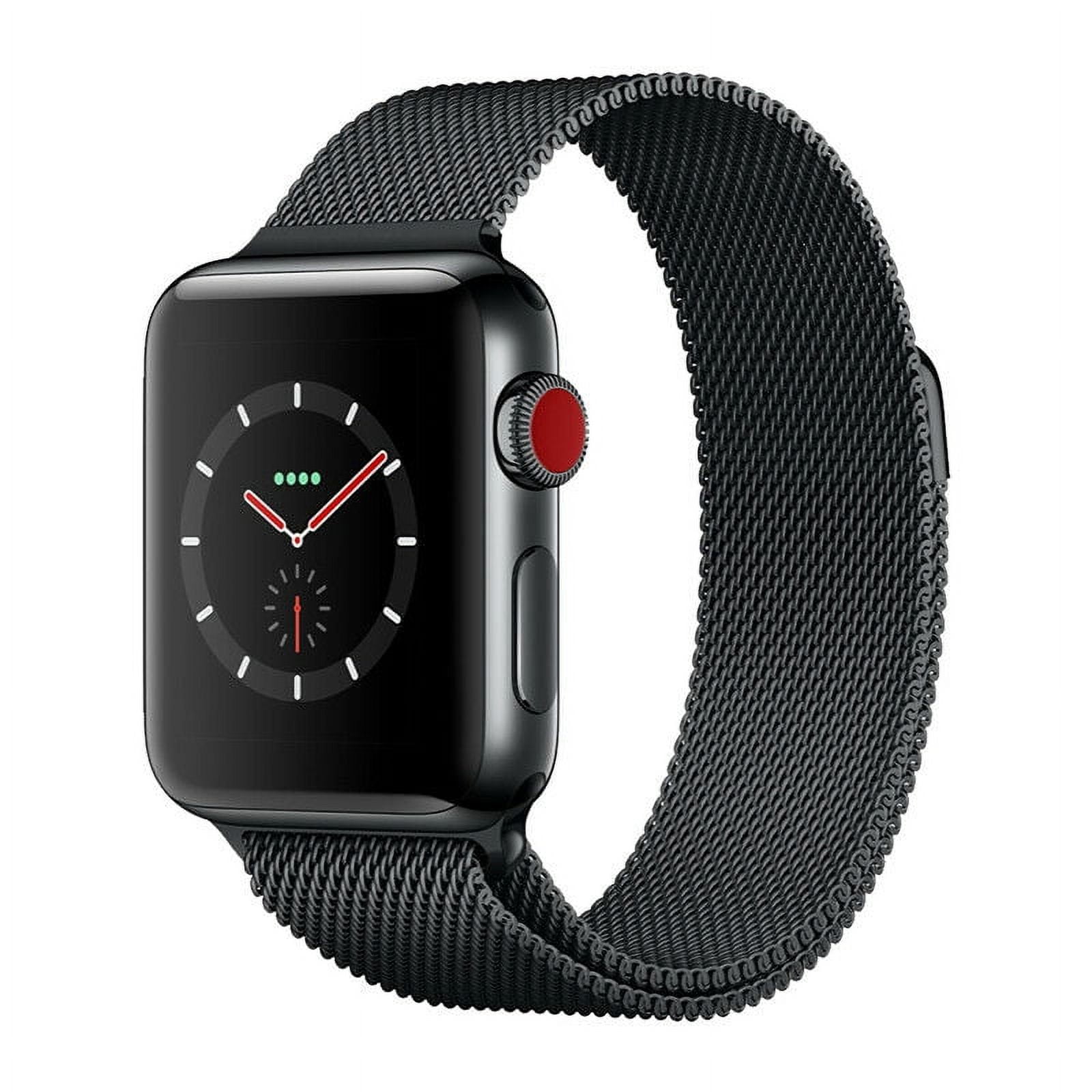 Apple Watch Series 3 (GPS) 38mm / 42mm Space Gray Aluminum Case with Black  Sport Band - WiFi GPS - Space-gray, Used