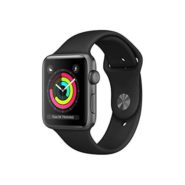 Apple Watch Series 3 (GPS, 42MM) - Space Gray Aluminum Case with Black  Sport Band (Used)