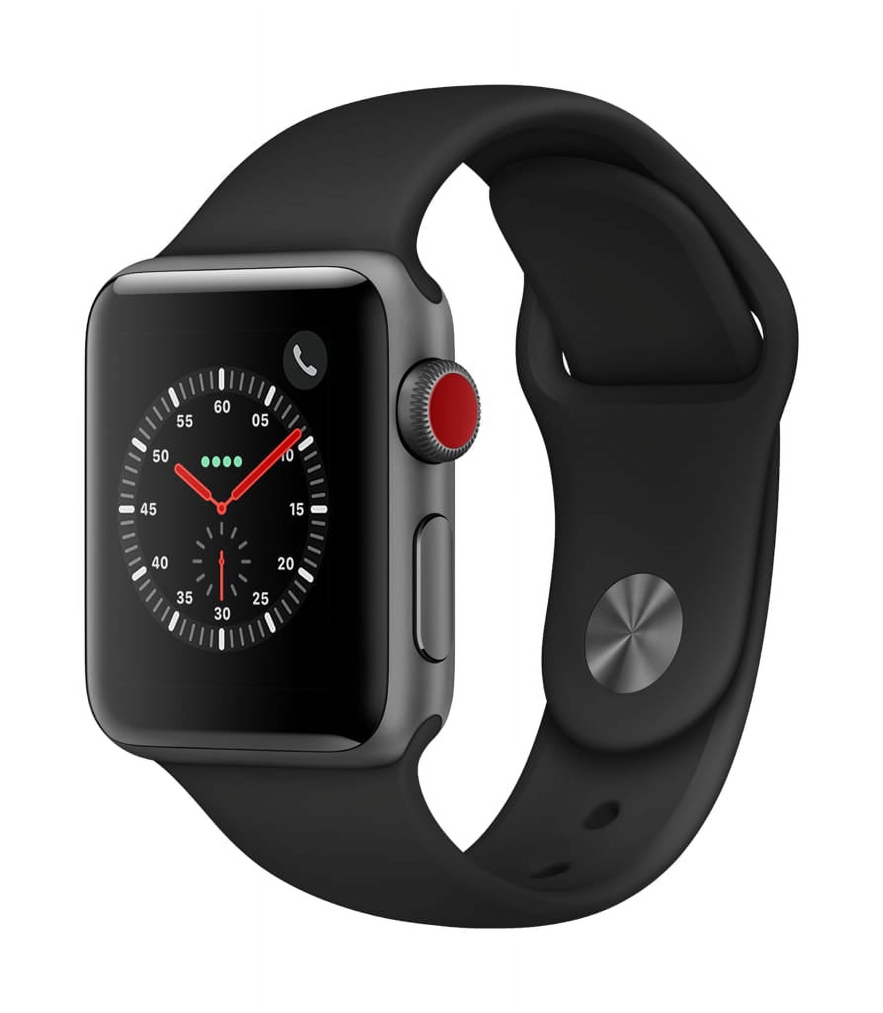 Apple Watch Series 3 GPS + Cellular - 38mm - Sport Band - Aluminum Case  -Space Gray/Black