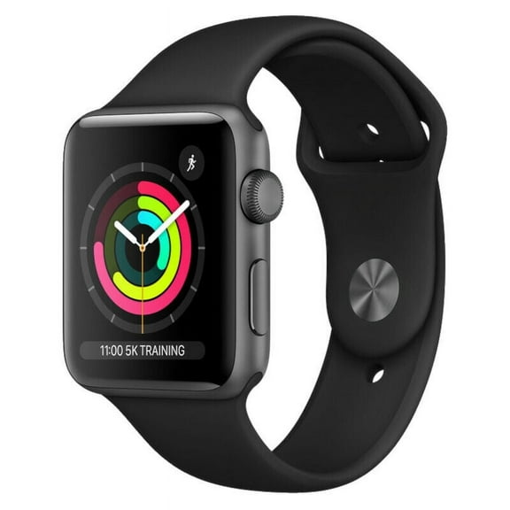 Pre-Owned Apple Watch Series 3 GPS   Cellular 42mm Space Gray Aluminium Black Sport Band
