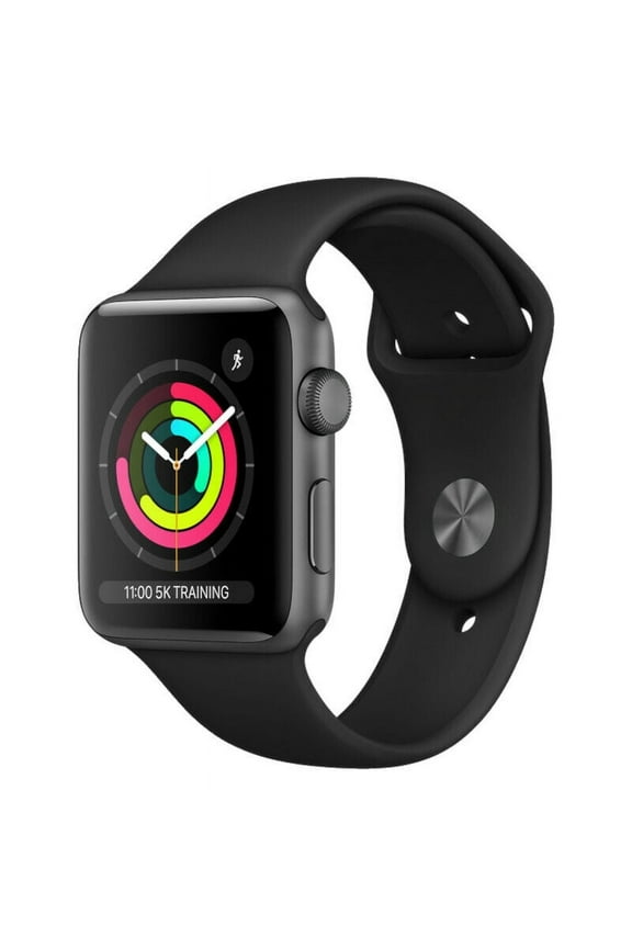 Pre-Owned Apple Watch Series 3 GPS + Cellular 42mm Space Gray Aluminium Black Sport Band