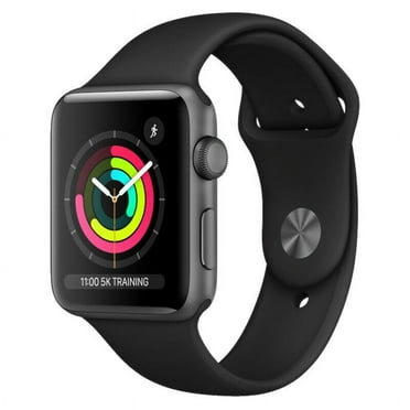 Pre-Owned Apple Watch Series 3 GPS Cellular 42mm Space Gray Aluminium Black Sport Band