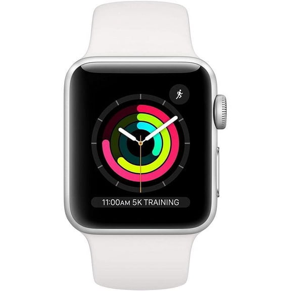Restored Apple, Watch Series 3, Smart Watch, with 10 Hours Battery Life, GPS, Silver/38mm, 1, 1, 1