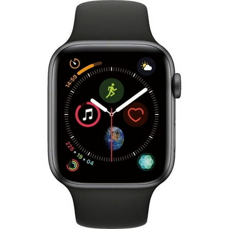 Pre-Owned Apple Watch Series 4; 44mm GPS   Cellular, Aluminum Case Space Gray with White Sport Band (Scratch and Dent)