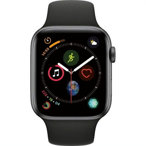Pre-Owned Apple Watch Series 4; 44mm GPS   Cellular, Aluminum Case Space Gray with White Sport Band (Scratch and Dent)