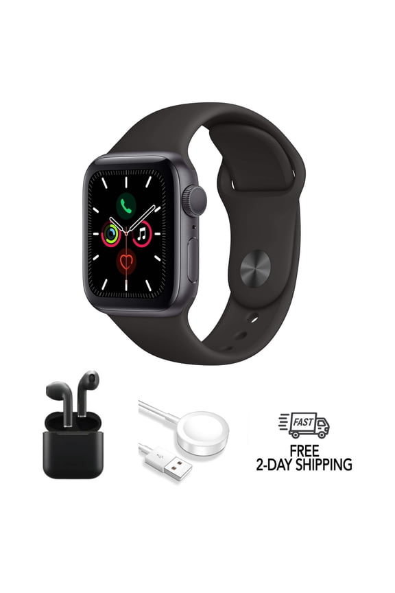 Pre-Owned Apple Watch Series 4 Aluminum 40mm (GPS + Cellular) Space Gray Smart Watch with 18 Hour Battery Life, 1 Each
