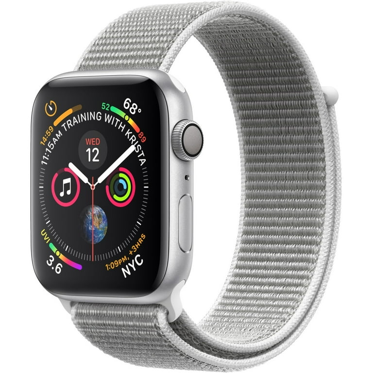 Apple watch series 4 gps silver clearance aluminium case with seashell sport loop