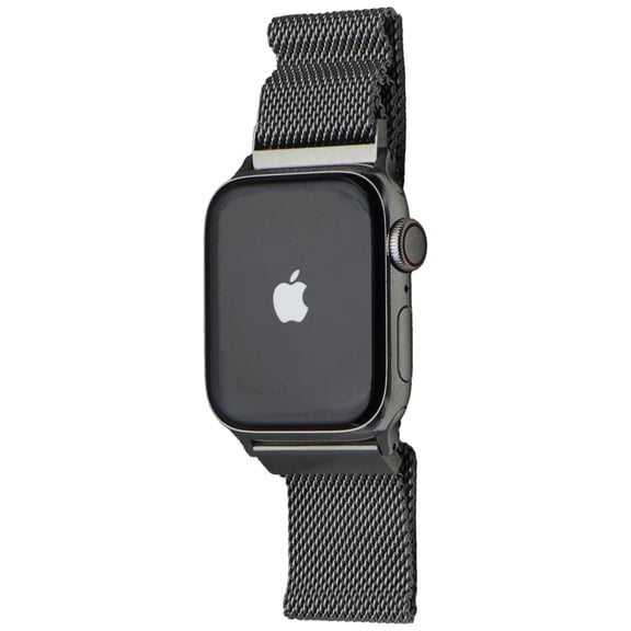 Pre-Owned Apple, A1975, Watch Series 4, Smart Watch, GPS + LTE, Stainless Steel/Milanese Band, 18 Hours Battery Life, Silver/40mm, 1