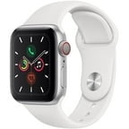 Pre-Owned Apple Watch Series 5 40mm GPS   Cellular, Silver Aluminum Case - White Sport Band (Good)