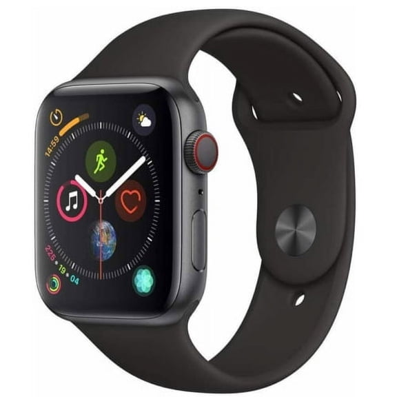 Pre-Owned Apple Watch Series 5 44mm GPS + Cellular Smart Watch - Space Gray Aluminum Case, Black Sport Band