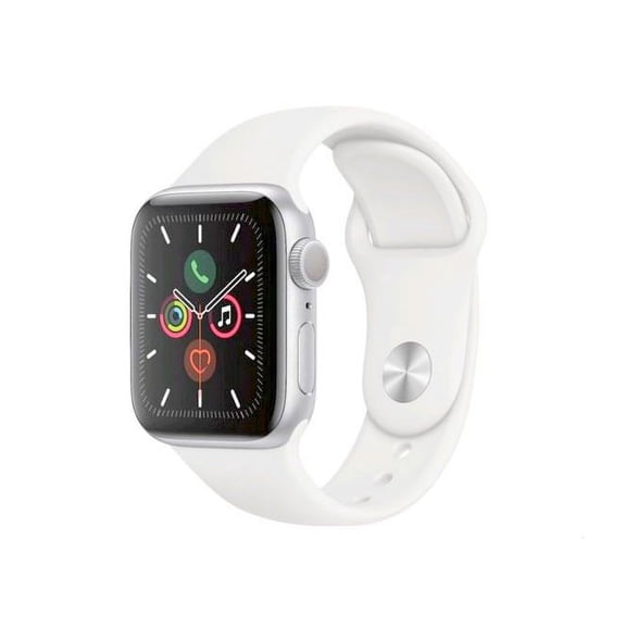 Pre-Owned Apple Watch Series 5 GPS, 40mm Silver Aluminum Case with White Sport Band - S/M & M/L