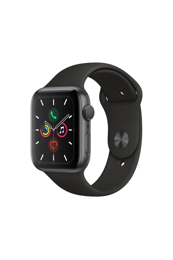 Pre-Owned Apple Watch Series 5 GPS, 44mm Space Gray Aluminum Case with Black Sport Band - S/M & M/L