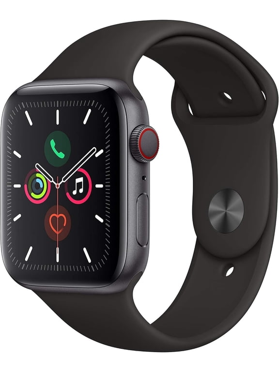 Pre-Owned Apple, Watch Series 5, (GPS + Cellular) 40mm Smartwatch with 10 Hours Battery Life, iOS, Silver