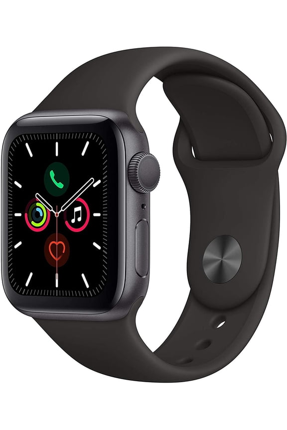 Pre-Owned Apple, W-AP-S5-44-BLK-LTE-A, Watch Series 5, Smart Watch, GPS + Cellular 4G LTE, Time Display, Accelerometer, GPS, Elevation Tracker, Notifications, Heart Rate Monitor, Always-On Retina display, Electrical and optical heart sensors, Space Gray Aluminum Case with Black Sport Band/ 44mm, 1