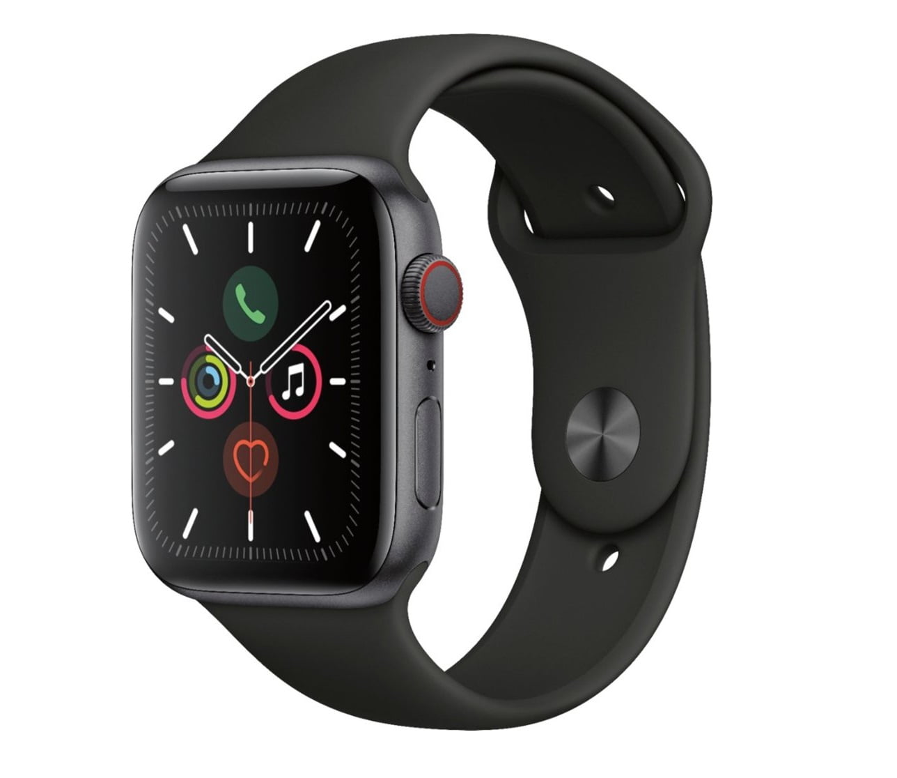 Apple Watch Series 5 GPS + Cellular Smart Watch, 44mm Space Gray