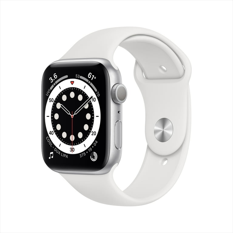 Apple Watch Series 6 GPS, 40mm Silver Aluminum Case with White
