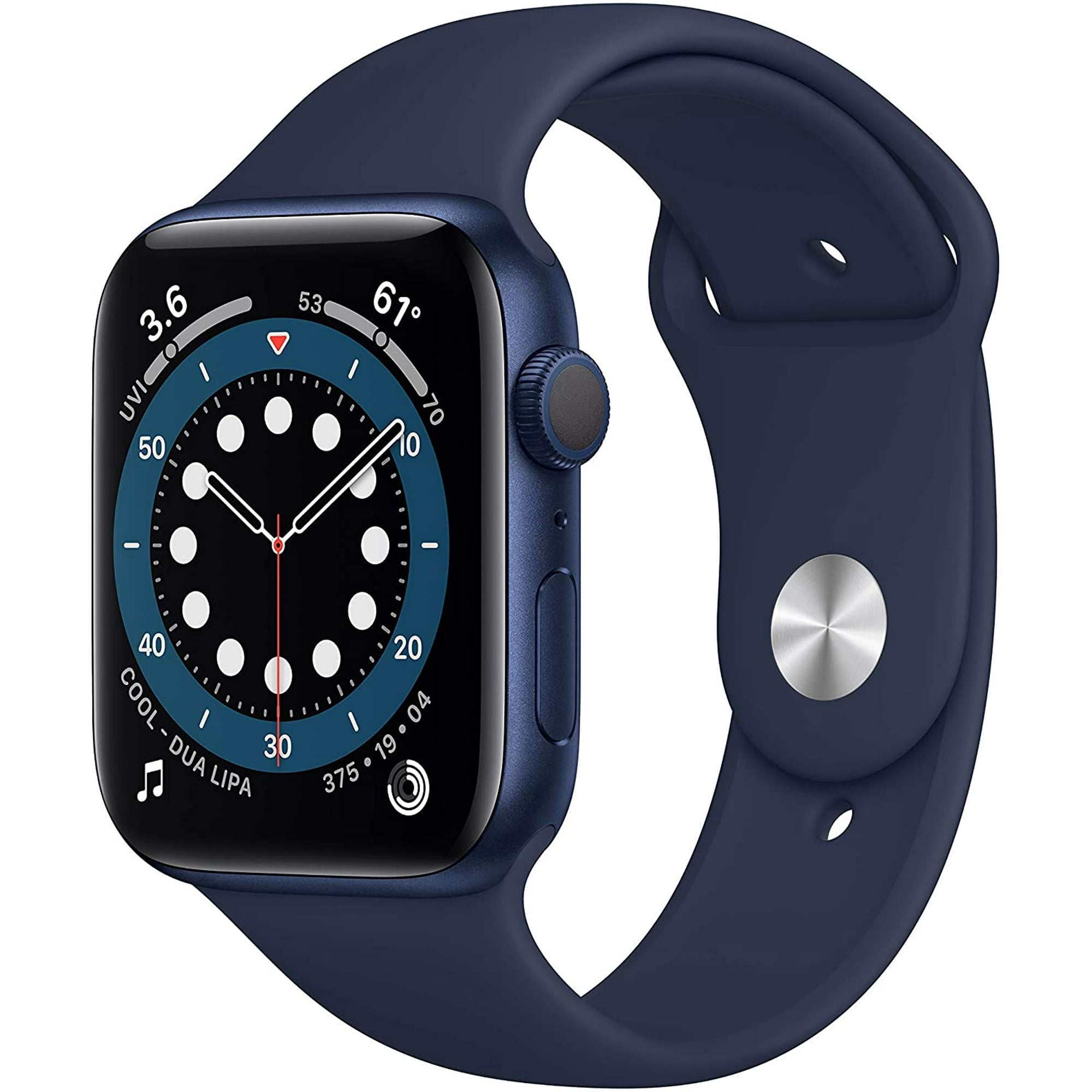 Apple Watch Series 6, GPS, 44mm Blue Aluminum Case, Deep Navy