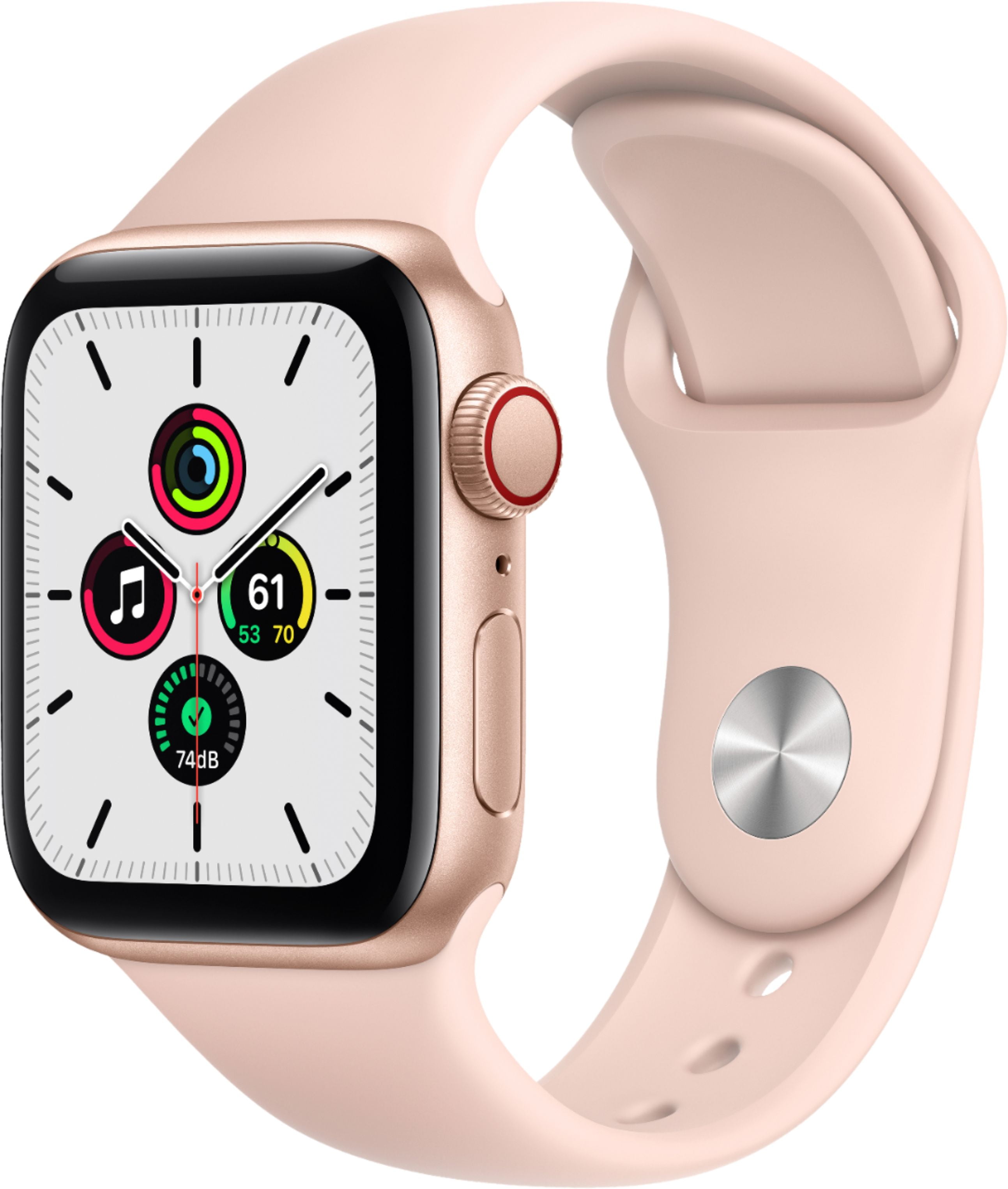 Apple Watch Series 6 GPS + Cellular, 40mm Gold Aluminum Case with Pink Sand  Sport Band - Regular