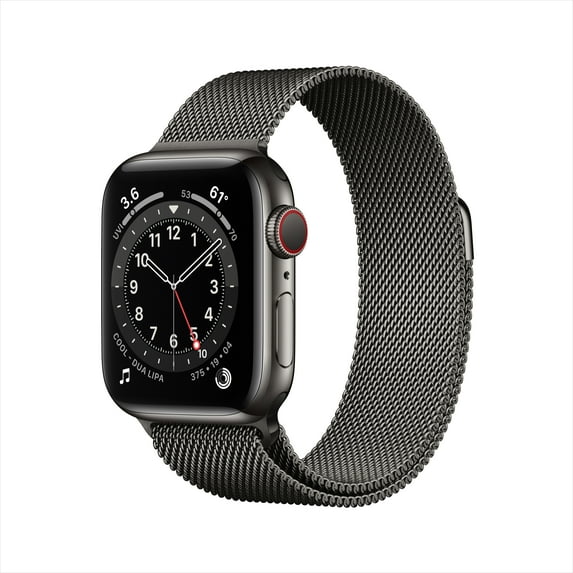 Apple Watch Series 6 (GPS) + Cellular 40mm Graphite Stainless Steel Case with Graphite Milanese Loop