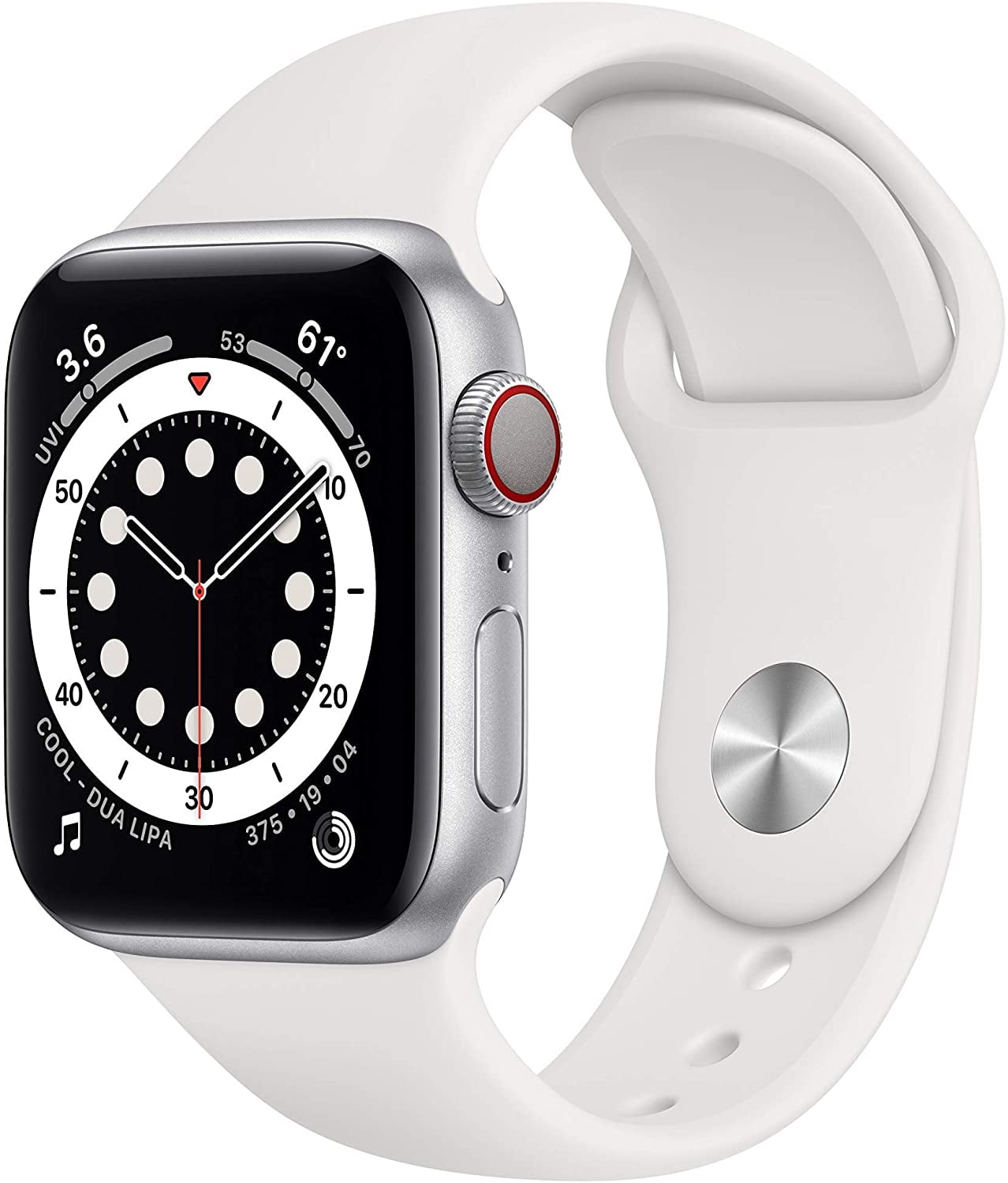 Apple Watch Series 6 GPS + Cellular, 40mm Silver Aluminum Case